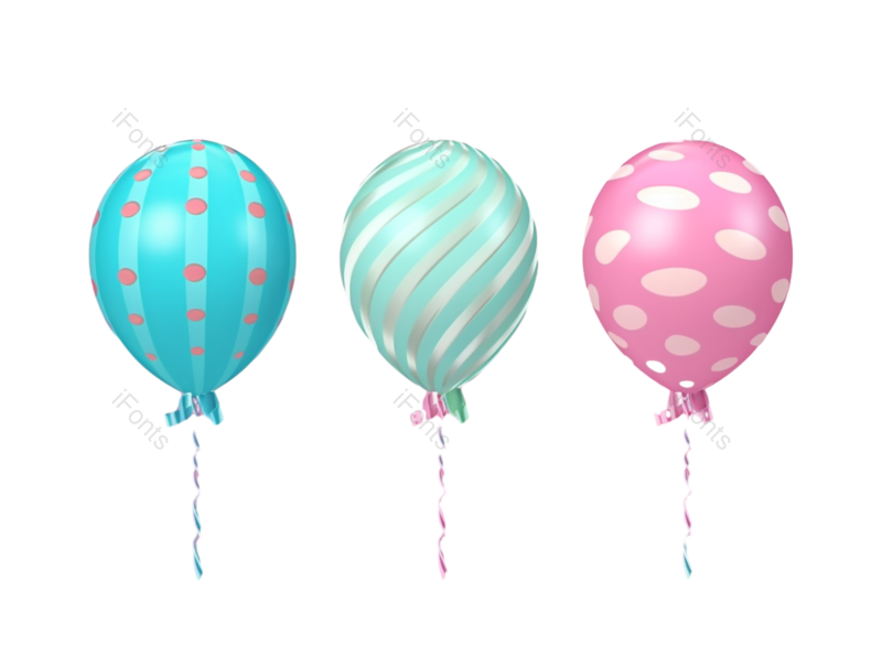 装饰图片,图案元素,气球PNG,漂浮免抠素材